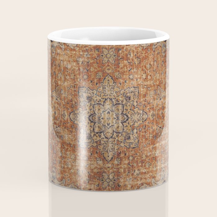 mustard antique rug Coffee Mug Gallery Image 4