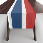 Striped Modern Classic Red White Blue Table Runner Gallery Image 1
