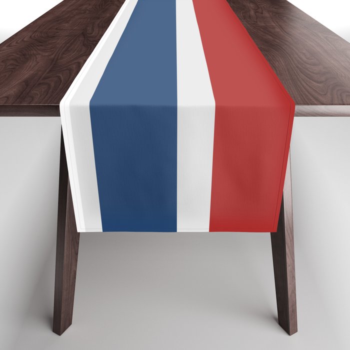 Striped Modern Classic Red White Blue Table Runner Gallery Image 1