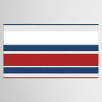 Striped Modern Classic Red White Blue Tablecloth Gallery Image 2