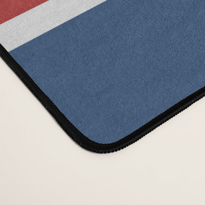Striped Modern Classic Red White Blue Desk Mat Gallery Image 4