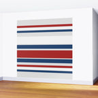 Striped Modern Classic Red White Blue Wall Mural Gallery Image 2