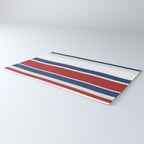 Striped Modern Classic Red White Blue Rug Gallery Image 3
