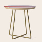 Striped Modern Classic Red White Blue Side Table Gallery Image 1