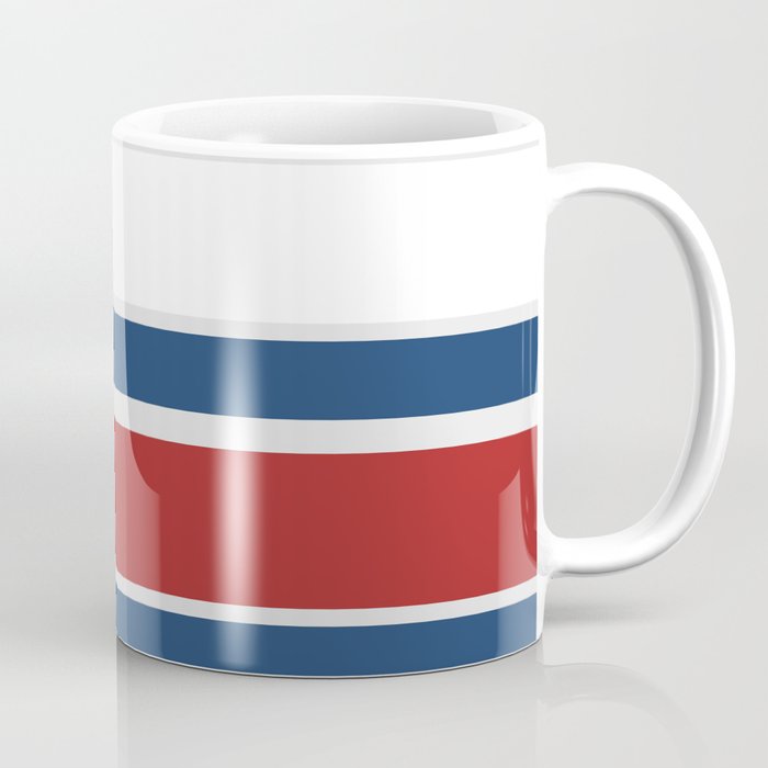 Striped Modern Classic Red White Blue Coffee Mug Gallery Image 1