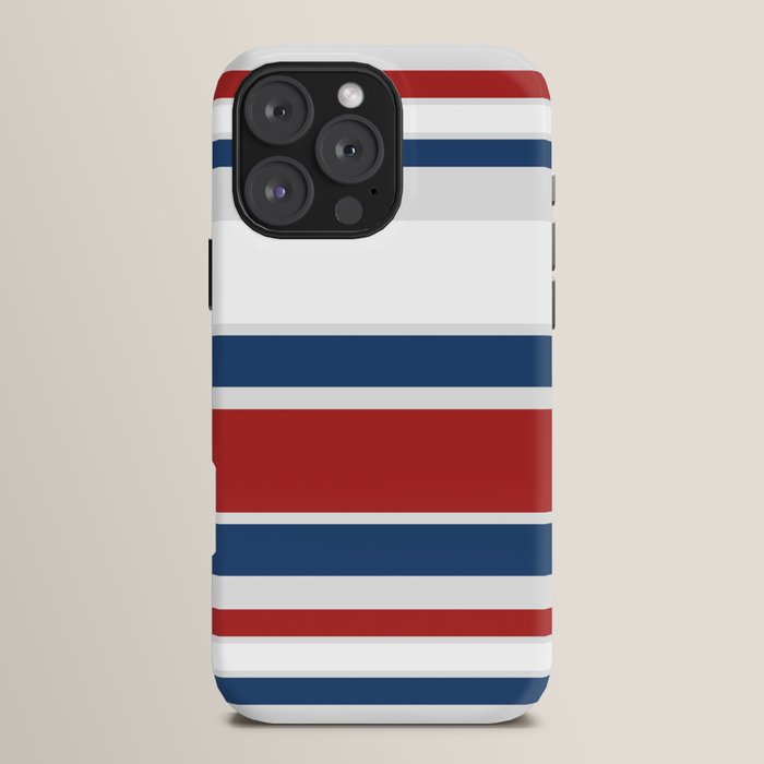 Striped Modern Classic Red White Blue iPhone Case Gallery Image 16