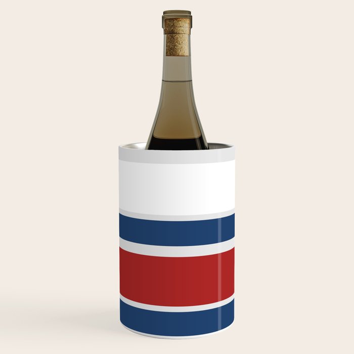 Striped Modern Classic Red White Blue Wine Chiller Gallery Image 3