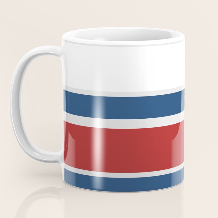 Striped Modern Classic Red White Blue Coffee Mug Gallery Image 3