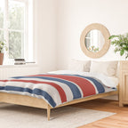 Striped Modern Classic Red White Blue Duvet Cover Gallery Image 2