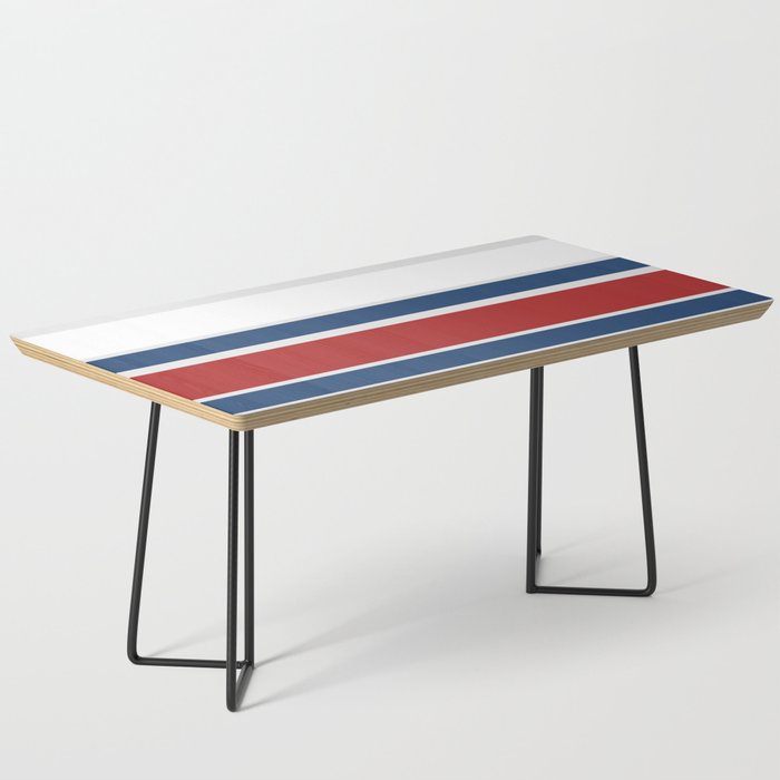 Striped Modern Classic Red White Blue Coffee Table Gallery Image 1