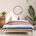 Striped Modern Classic Red White Blue Comforter Gallery Image 3