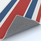 Striped Modern Classic Red White Blue Rug Gallery Image 4