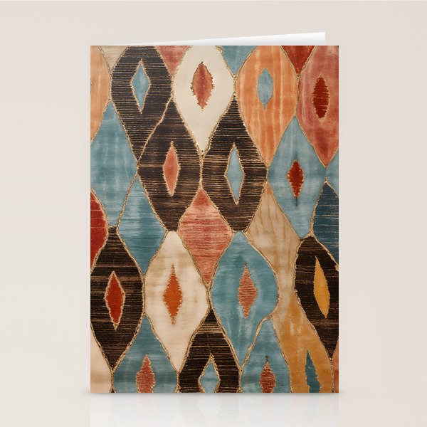 Rustic Shabby Moroccan Weave Stationery Card Gallery Image 1