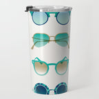 Sunglasses Collection - Turquoise & Navy Palette Travel Mug Gallery Image 3