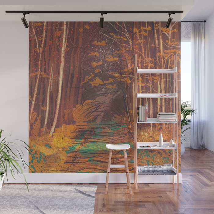 Autumn walk Wall Mural Gallery Image 1