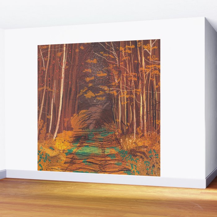 Autumn walk Wall Mural Gallery Image 2