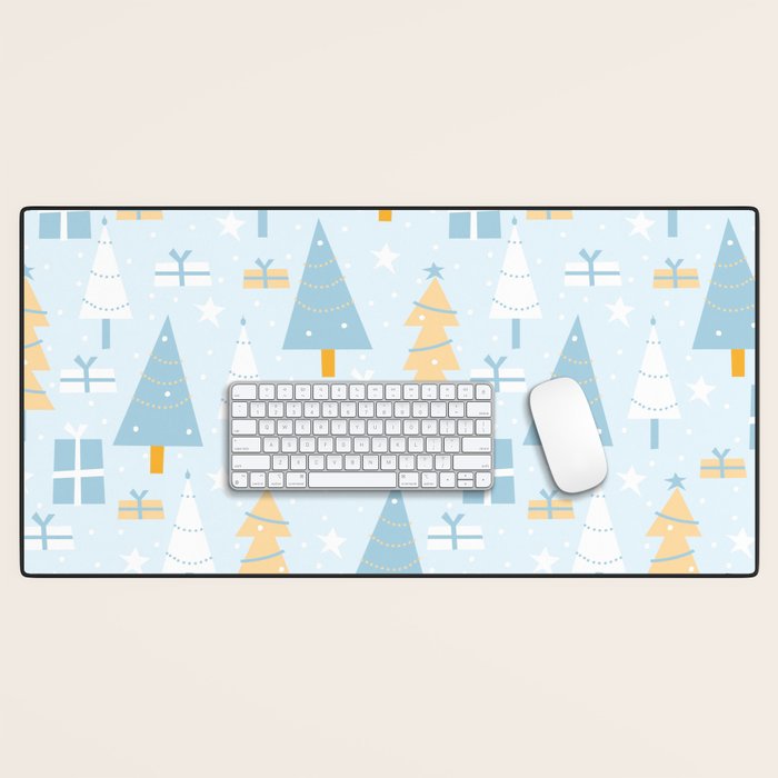 Christmas trees pattern Desk Mat Gallery Image 1