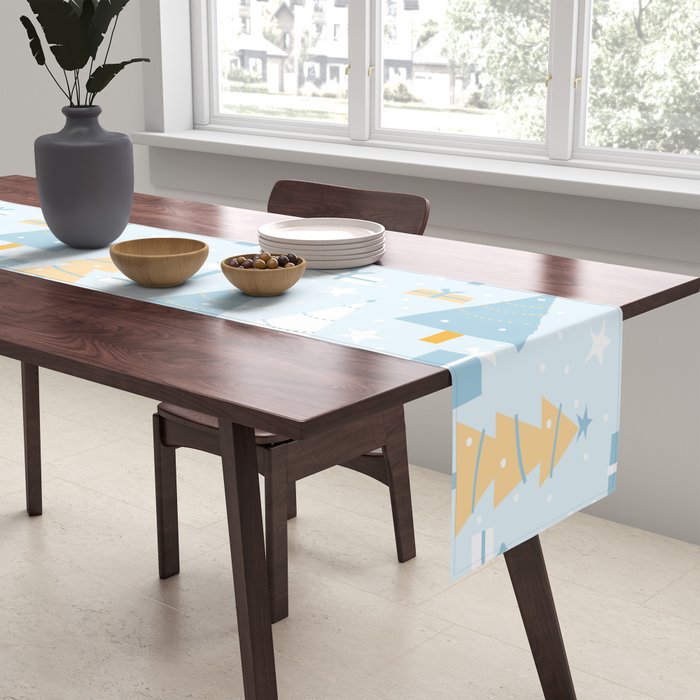 Christmas trees pattern Table Runner Gallery Image 2