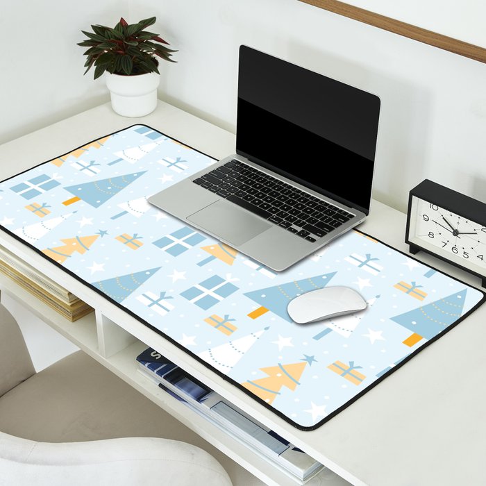 Christmas trees pattern Desk Mat Gallery Image 2