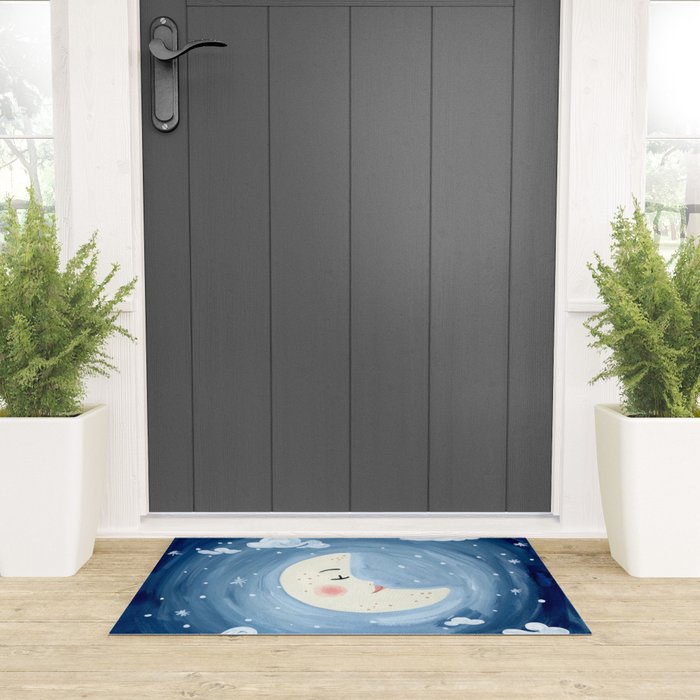 Sleeping Moon Welcome Mat Gallery Image 3