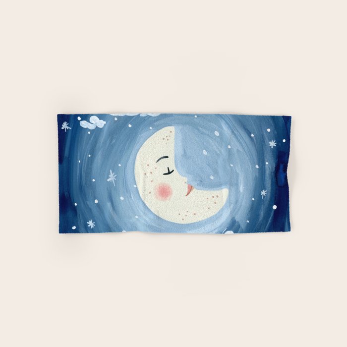 Sleeping Moon Bath Towel Gallery Image 1