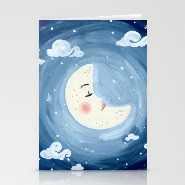Sleeping Moon Stationery Card Gallery Image 2