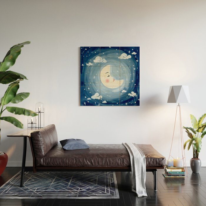 Sleeping Moon Wood Wall Art Gallery Image 2