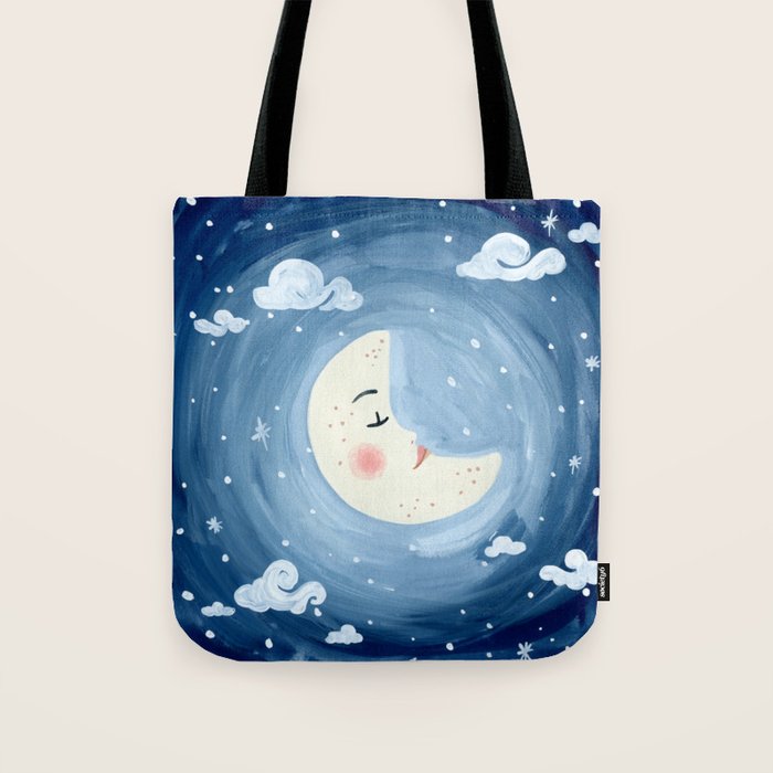 Sleeping Moon Tote Bag Gallery Image 1