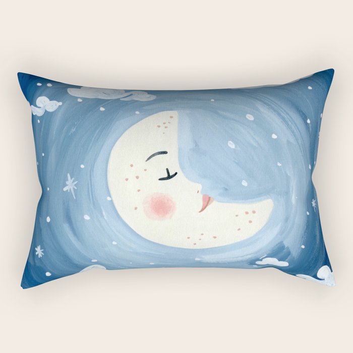 Sleeping Moon Rectangular Pillow Gallery Image 2