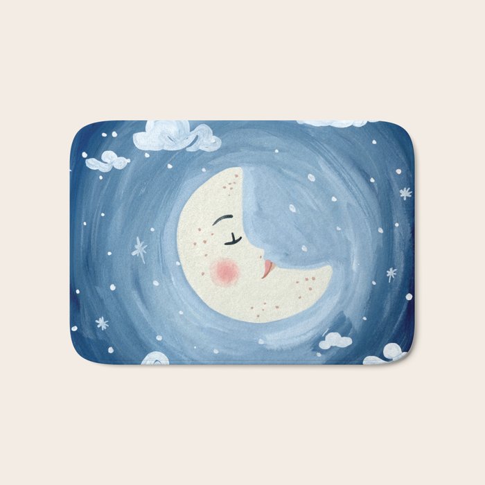 Sleeping Moon Bath Mat Gallery Image 1