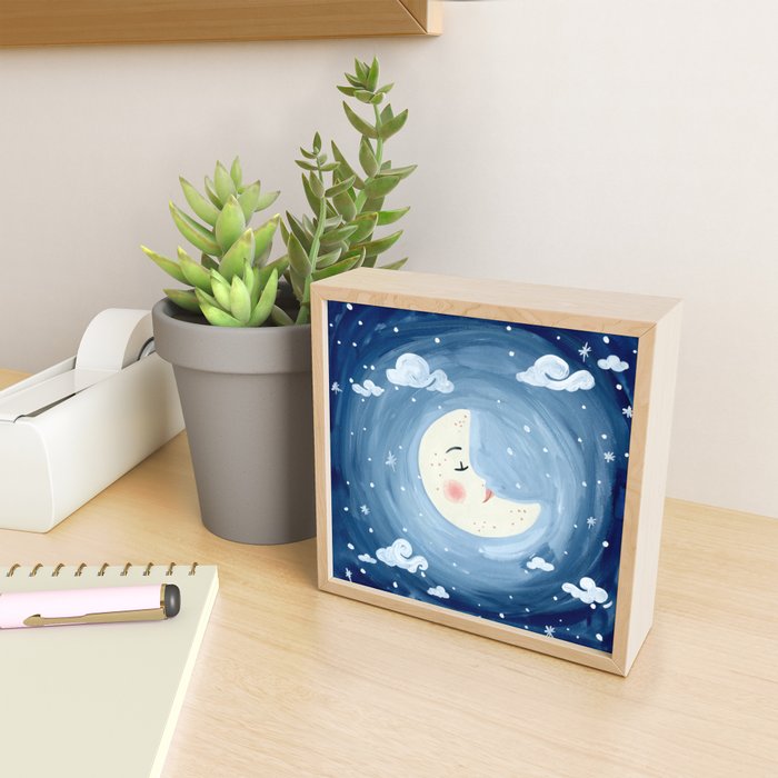 Sleeping Moon Mini Art Print Gallery Image 2