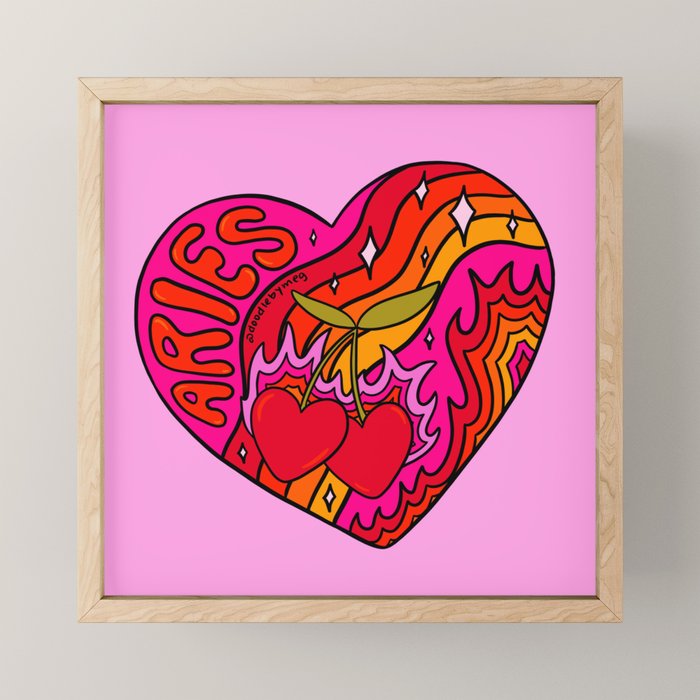 Aries Valentine Mini Art Print Gallery Image 1