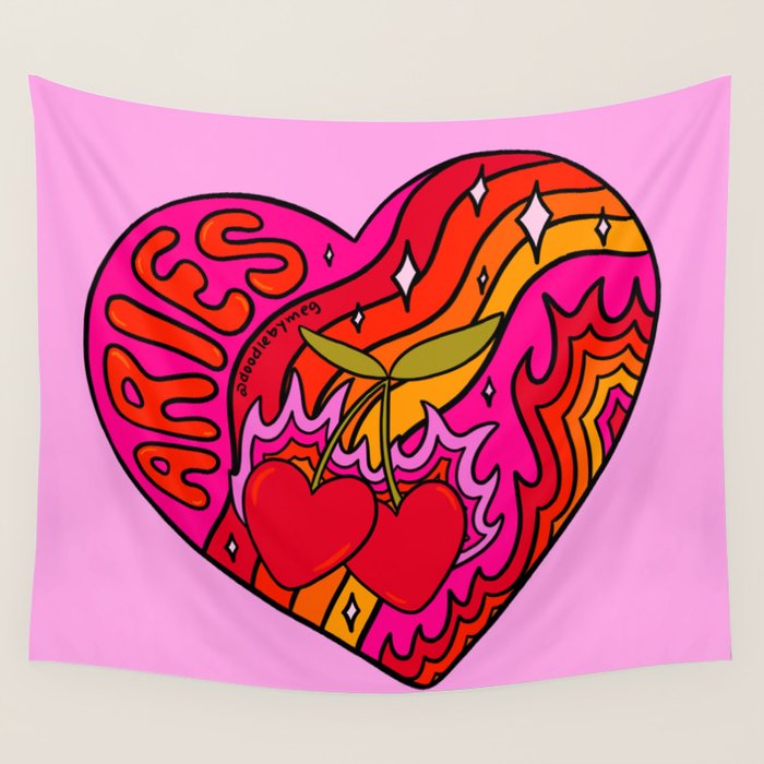 Aries Valentine Wall Tapestry Gallery Image 4