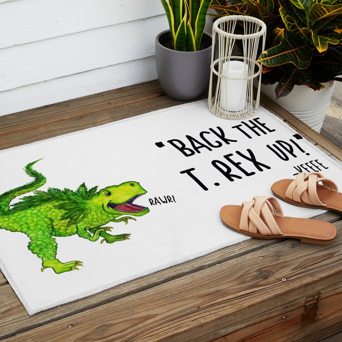 Back the T. Rex up! Outdoor Rug Gallery Image 2