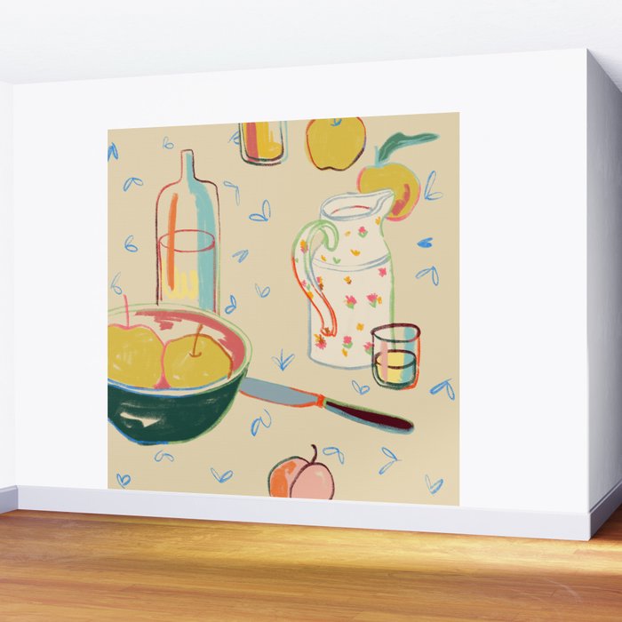 YELLOW APPLES Wall Mural Gallery Image 2