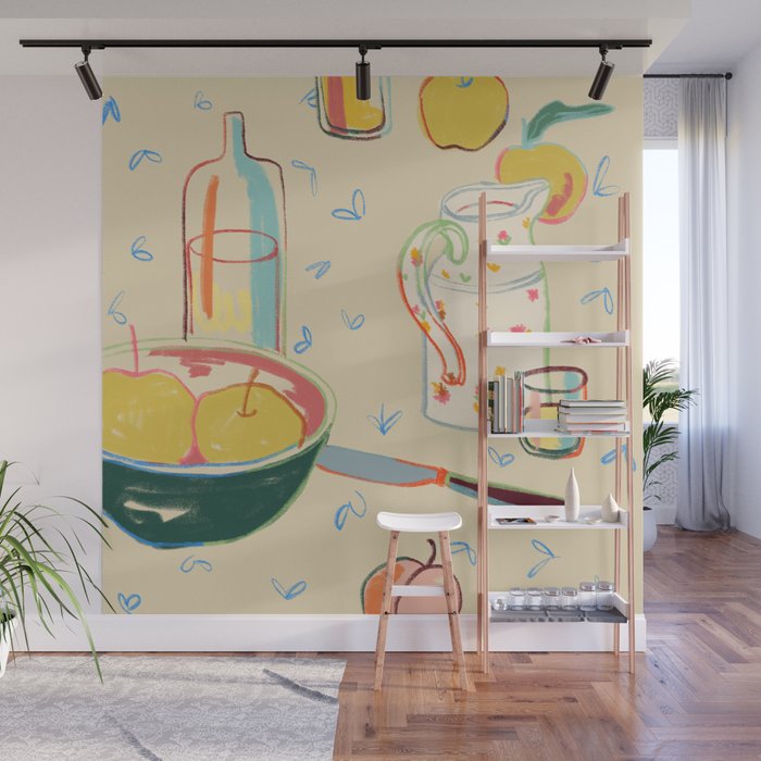 YELLOW APPLES Wall Mural Gallery Image 1