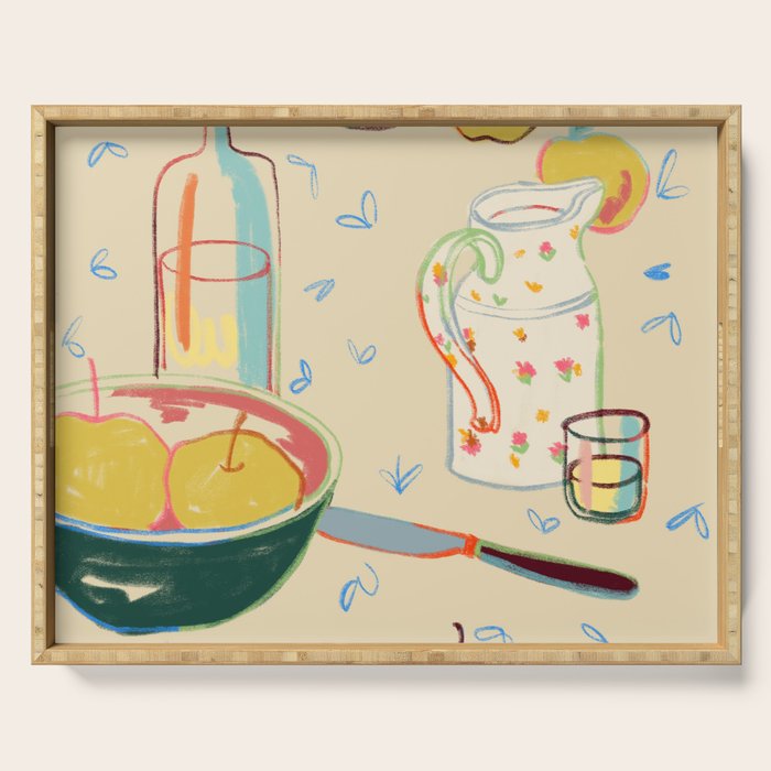 YELLOW APPLES Serving Tray Gallery Image 1