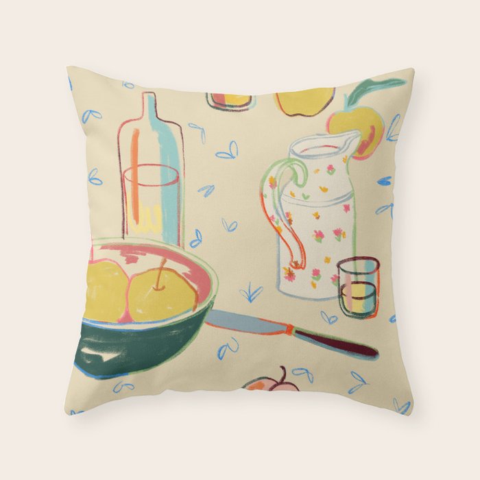 YELLOW APPLES Throw Pillow Gallery Image 6