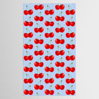 Y2K Cherries - Blue Pattern Large Tablecloth Gallery Image 2