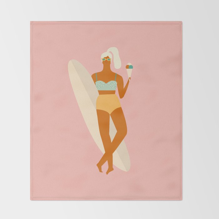 Vanilla Ice-cream Throw Blanket Gallery Image 2