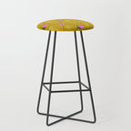 Tennis Rackets & Roses in Ochre & Purple Stool Gallery Image 1