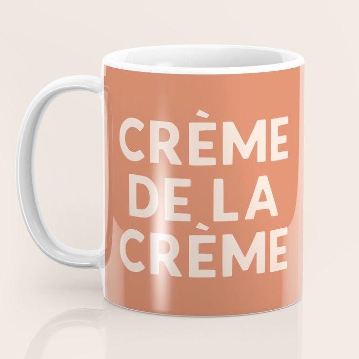 Creme de la Creme French Retro Hand Lettering Coffee Mug Gallery Image 3