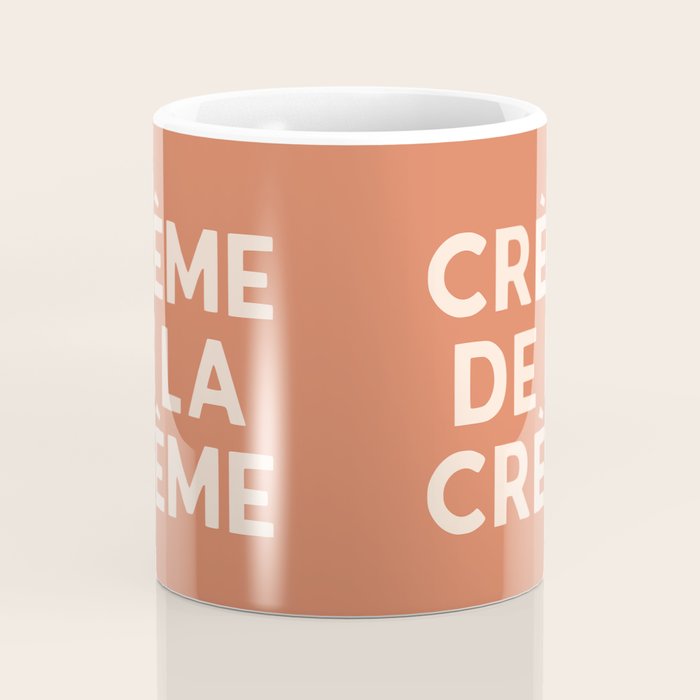 Creme de la Creme French Retro Hand Lettering Coffee Mug Gallery Image 4