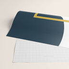 Fusion Minimalist Geometric Abstract in Mustard Yellow, Navy Blue, and White Wrapping Paper Gallery Image 2