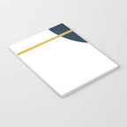 Fusion Minimalist Geometric Abstract in Mustard Yellow, Navy Blue, and White Notebook Gallery Image 3