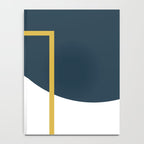 Fusion Minimalist Geometric Abstract in Mustard Yellow, Navy Blue, and White Notebook Gallery Image 4