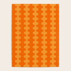 Fun Ogee A-Go-Go Pop Stripes Retro Contemporary Vertical Pattern in Double Orange Poster Gallery Image 4