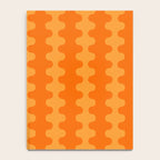 Fun Ogee A-Go-Go Pop Stripes Retro Contemporary Vertical Pattern in Double Orange Notebook Gallery Image 4