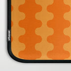 Fun Ogee A-Go-Go Pop Stripes Retro Contemporary Vertical Pattern in Double Orange Laptop Sleeve Gallery Image 3