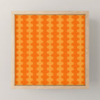 Fun Ogee A-Go-Go Pop Stripes Retro Contemporary Vertical Pattern in Double Orange Mini Art Print Gallery Image 1